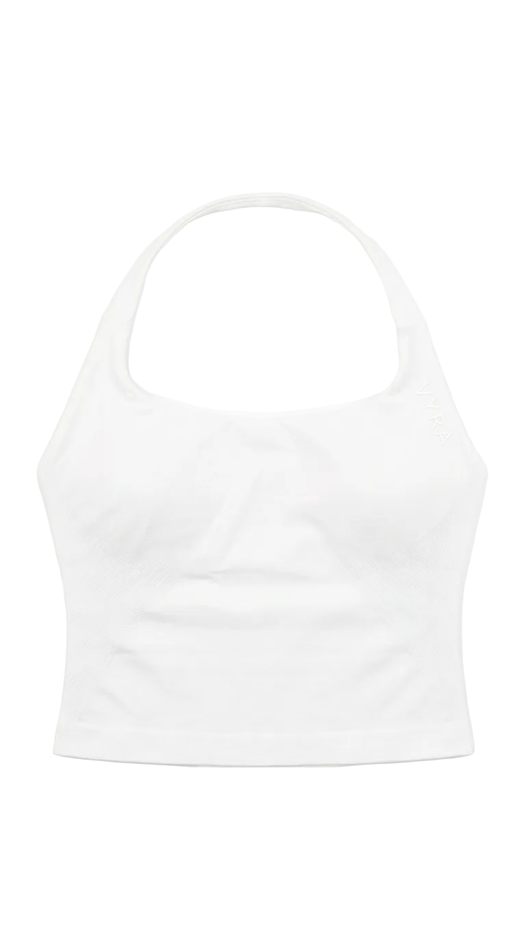 Tops y Petos Deportivos Largos Mujer Blanco | Vyra Fitness