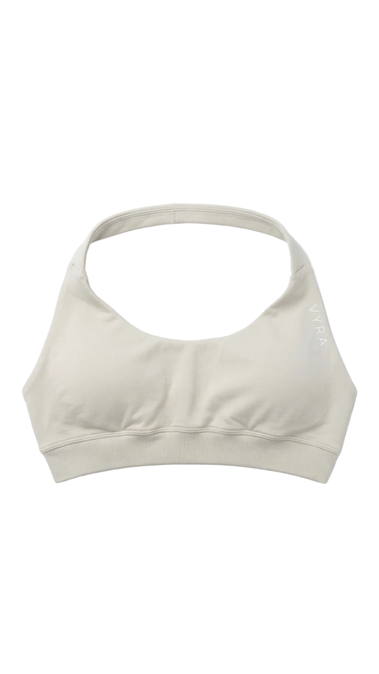 Tops y Petos Deportivos Cortos Mujer Beige | Vyra Fitness