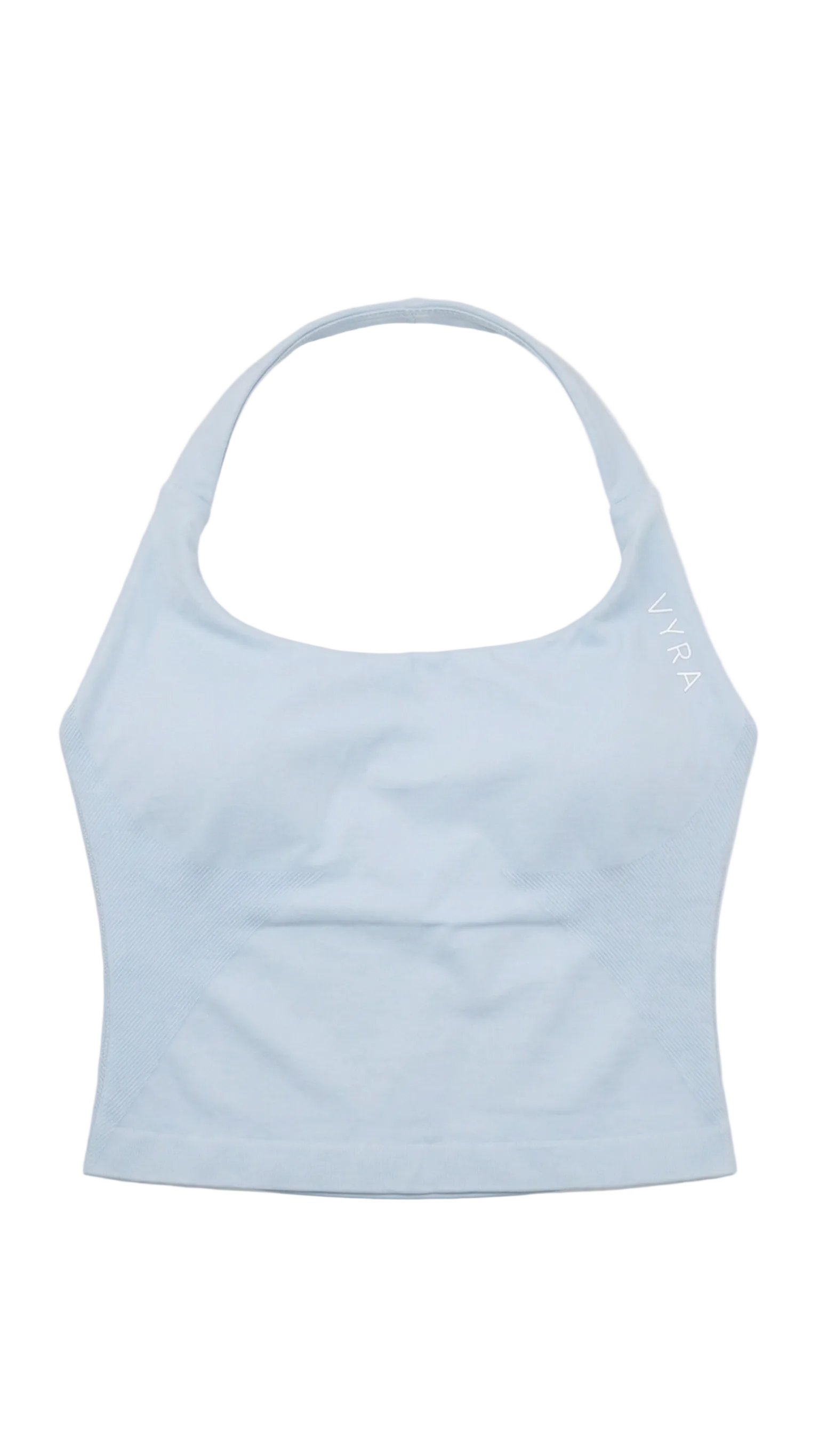 Tops y Petos Deportivos Largos Mujer Celeste | Vyra Fitness