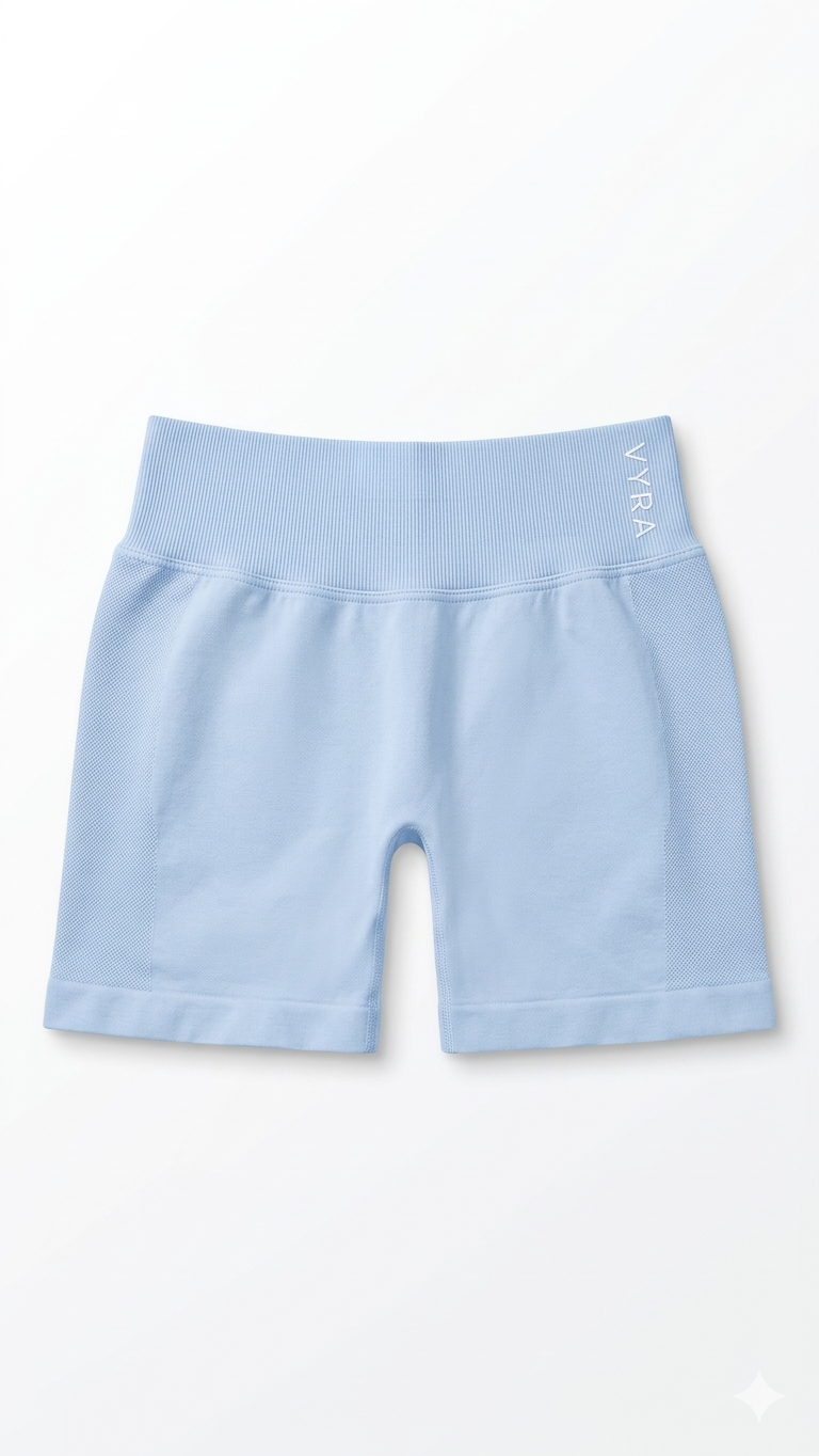 Shorts Deportivos Mujer Celeste | Vyra Fitness