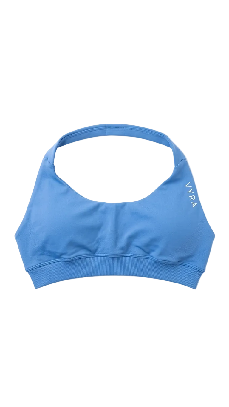 Tops y Petos Deportivos Cortos Mujer Azul | Vyra Fitness
