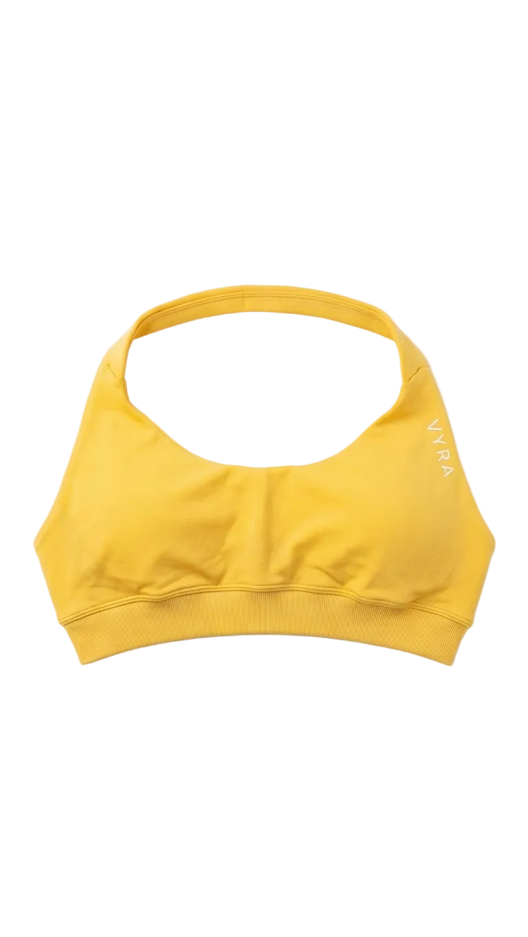 Tops y Petos Deportivos Cortos Mujer Amarillo | Vyra Fitness