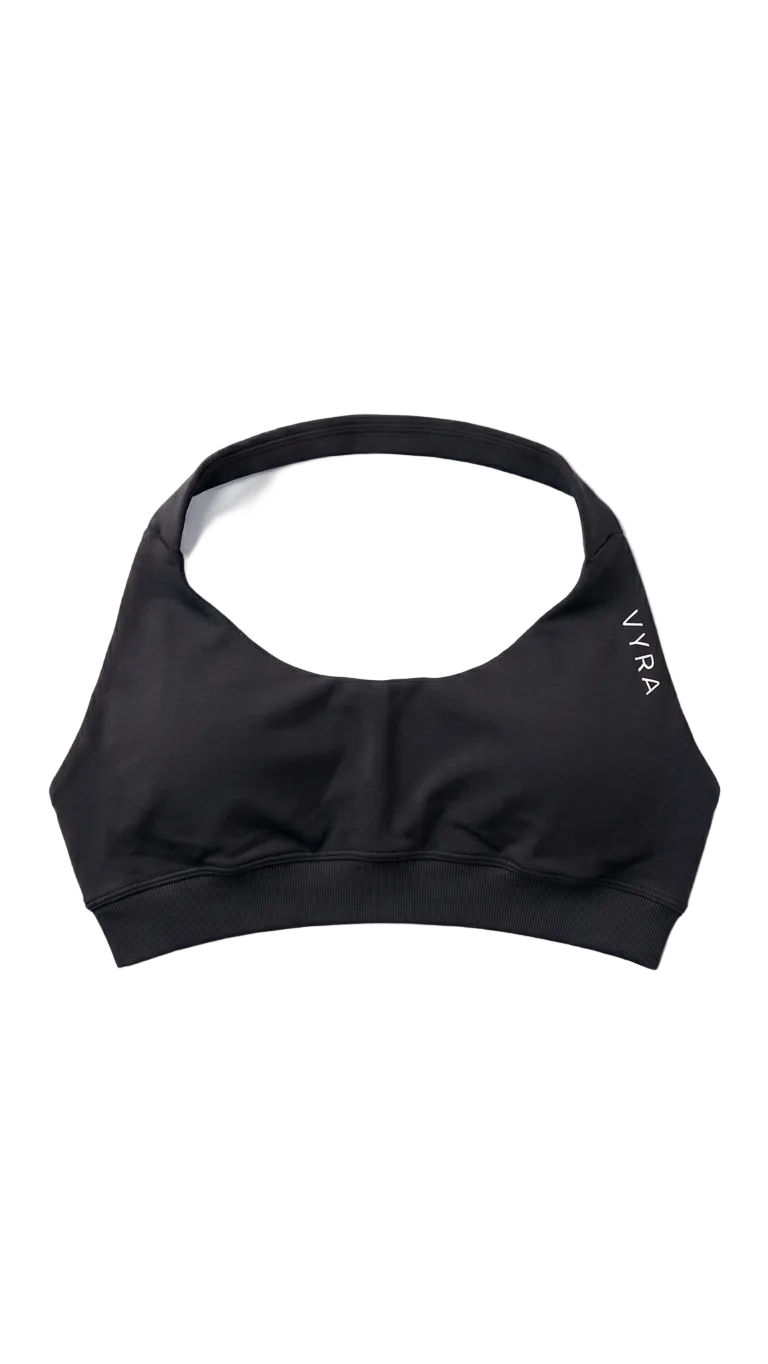 Tops y Petos Deportivos Cortos Mujer Negro | Vyra Fitness