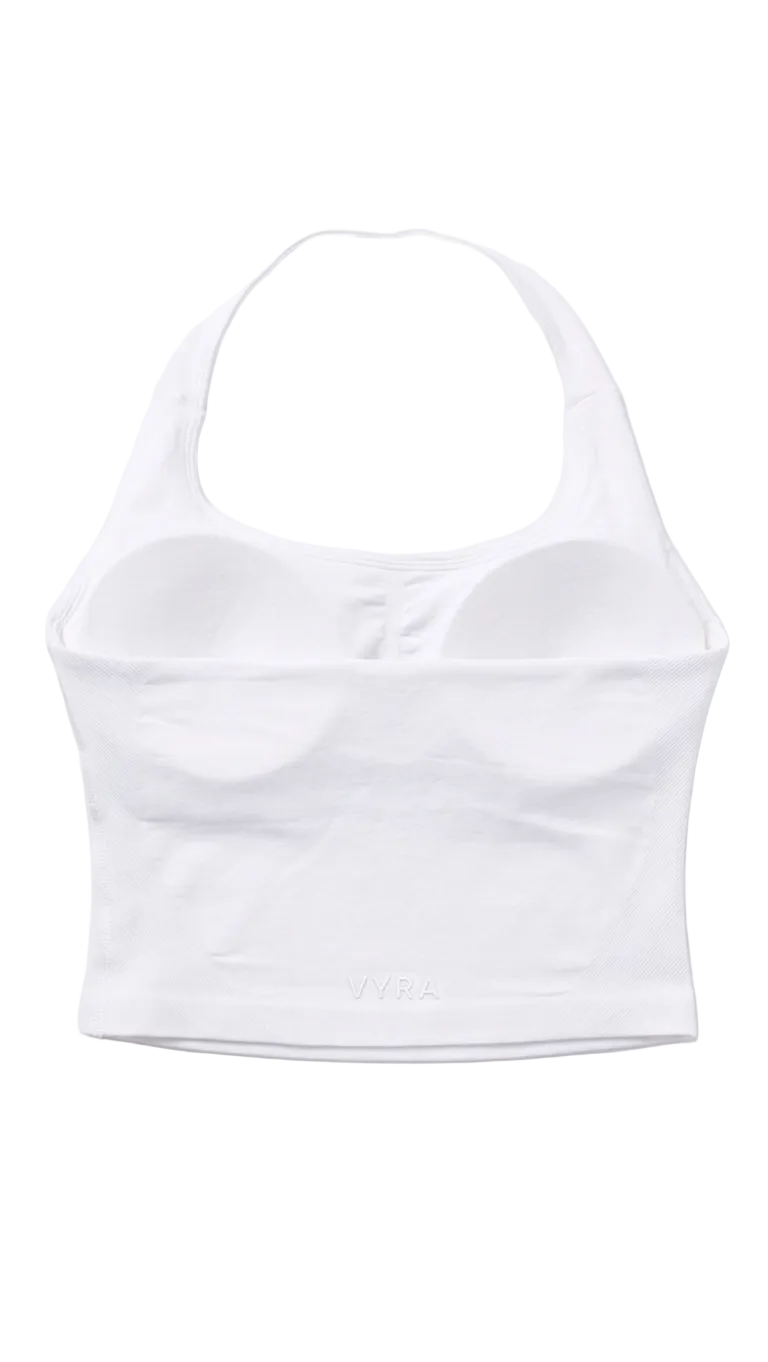 Tops y Petos Deportivos Largos Mujer Blanco | Vyra Fitness